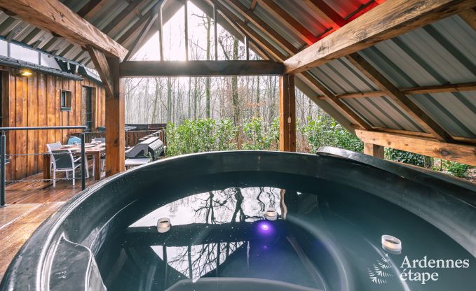 Unforgettable stay in Viroinval: Fully-equipped chalet in the Ardennes for 4 people with sauna and Nordic bath