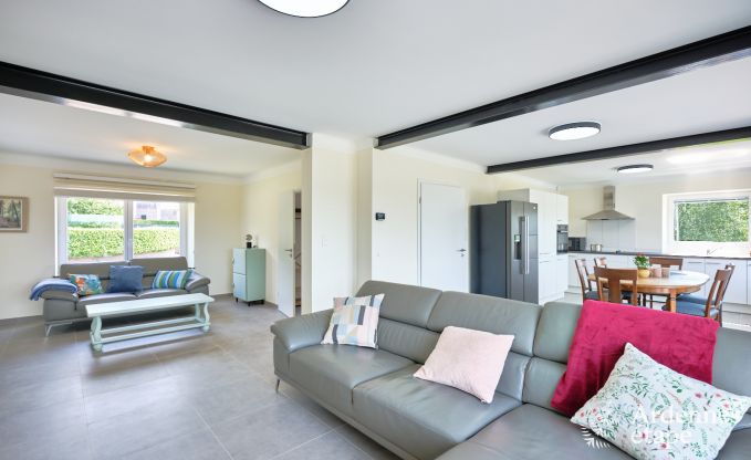 Holiday home for 6 people in Virton with 3 bedrooms, sauna, wood stove, outdoor pool and private terrace