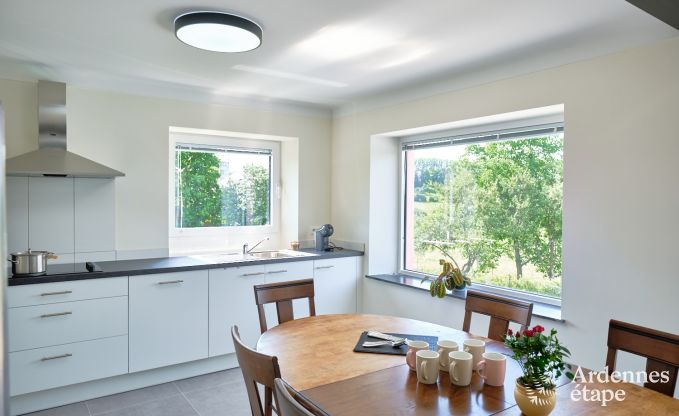 Holiday home for 6 people in Virton with 3 bedrooms, sauna, wood stove, outdoor pool and private terrace