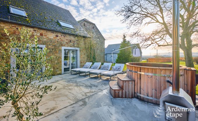 Charming village house for 10 people in Yvoir: hot tub, fireplace, large private garden